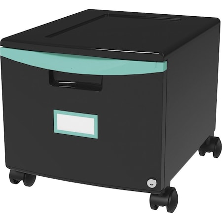 Storex Filing Drawer, Stackable, 14-3/4"Wx18-1/4"Lx12-3/4"H, BK/TL STX61270U01C